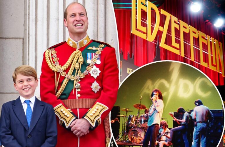 Prince William reveals son George loves AC/DC and Led Zeppelin
