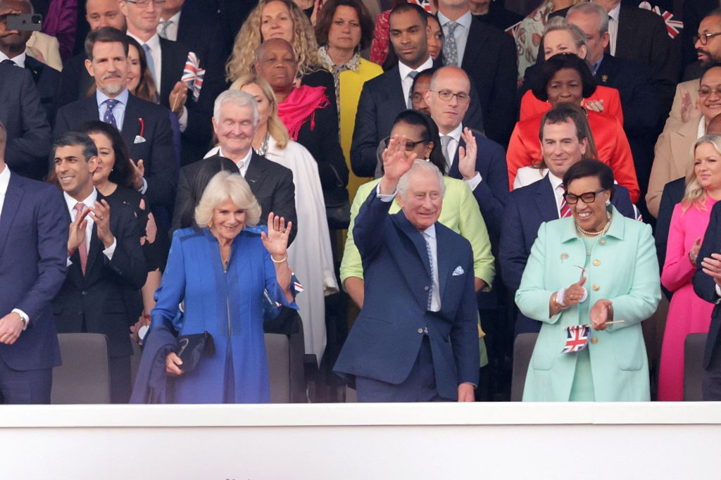 The royal family had a prime front-row seat for the concert. 