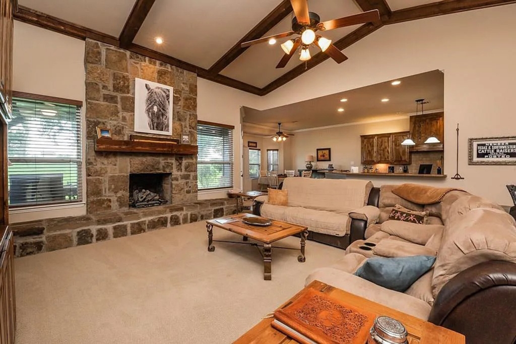 A living area on Four Sixes ranch.