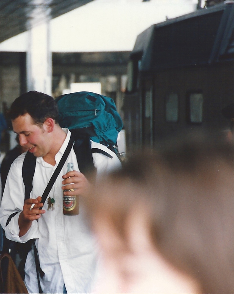 Bert Kreischer during his European travels back in the 90s.