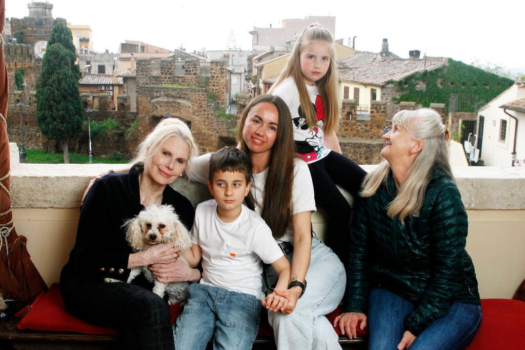 The princess had given a home to Masha Bratashevska (center), her mom Olga (right), and children  Elisabetta, 7, and Vlad, 8, but they too were forced out in the eviction.