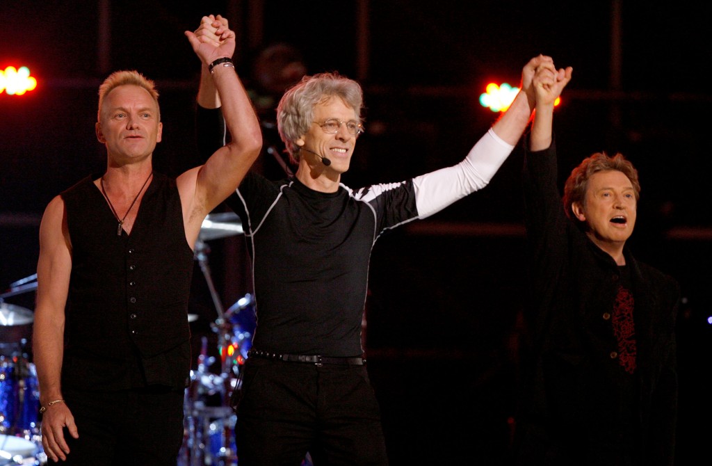 The Police on tour in 2007.