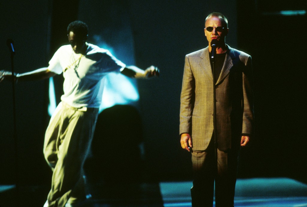 Diddy and Sting at the 1997 MTV VMAs.