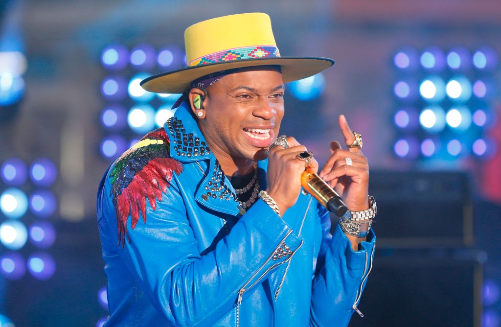 Jimmie Allen performs in Times Square during New Year's Eve celebrations on December 31, 2020 in New York City.