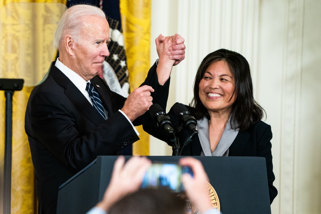 President Biden with Julie Su