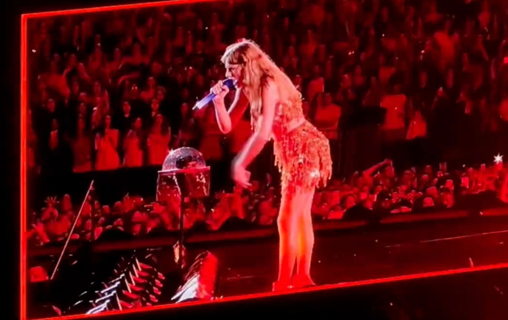 Swift called out to the security guard while she performed her 2014 hit, "Bad Blood." 
