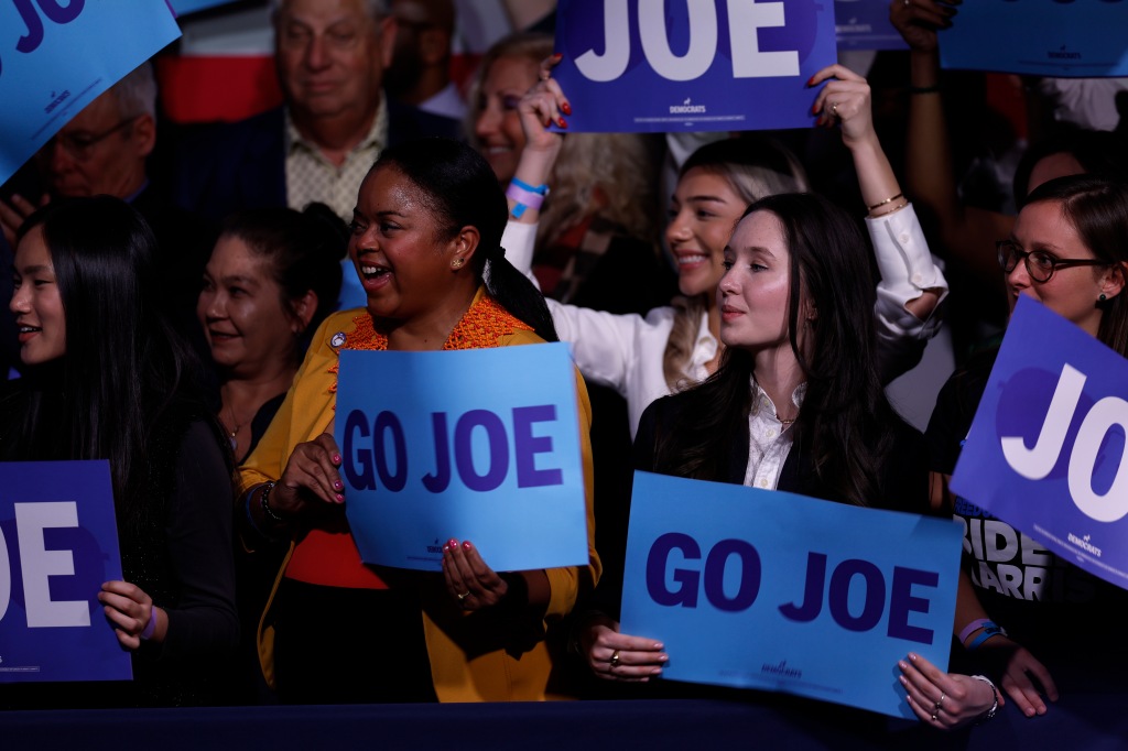 Supporters of President Joe Biden