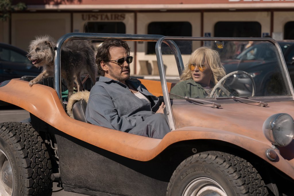 Patricia Arquette and Matt Dillon in a jeep together. 