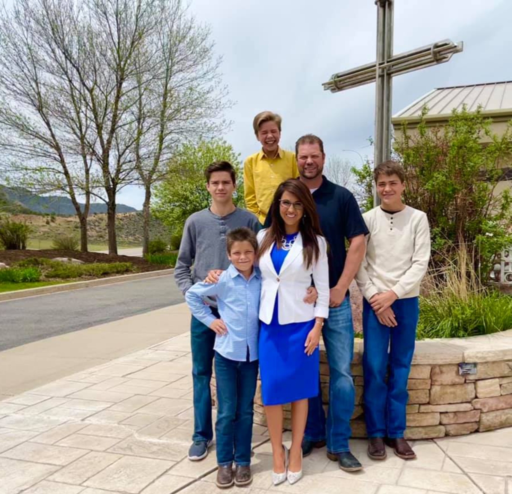 Lauren Boebert with her husband and four children.