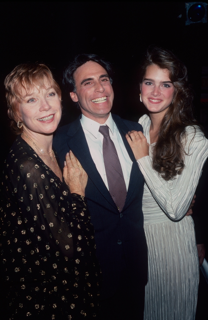 Shirley MacLaine, politician Andrew Stein, and actor Brooke Shields