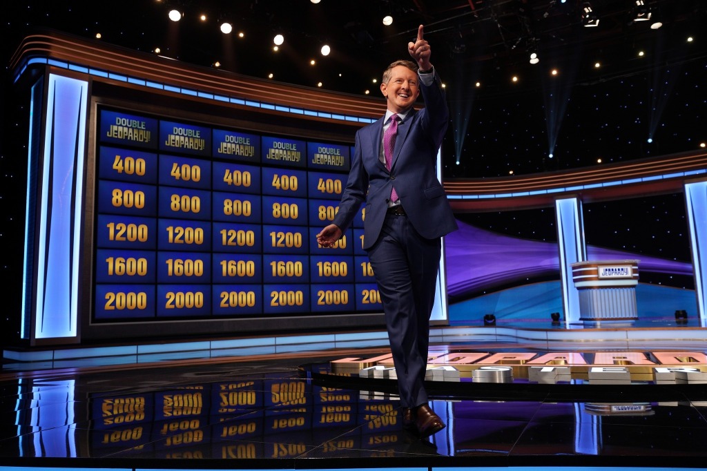 Ken Jennings on set of "Jeopardy!"