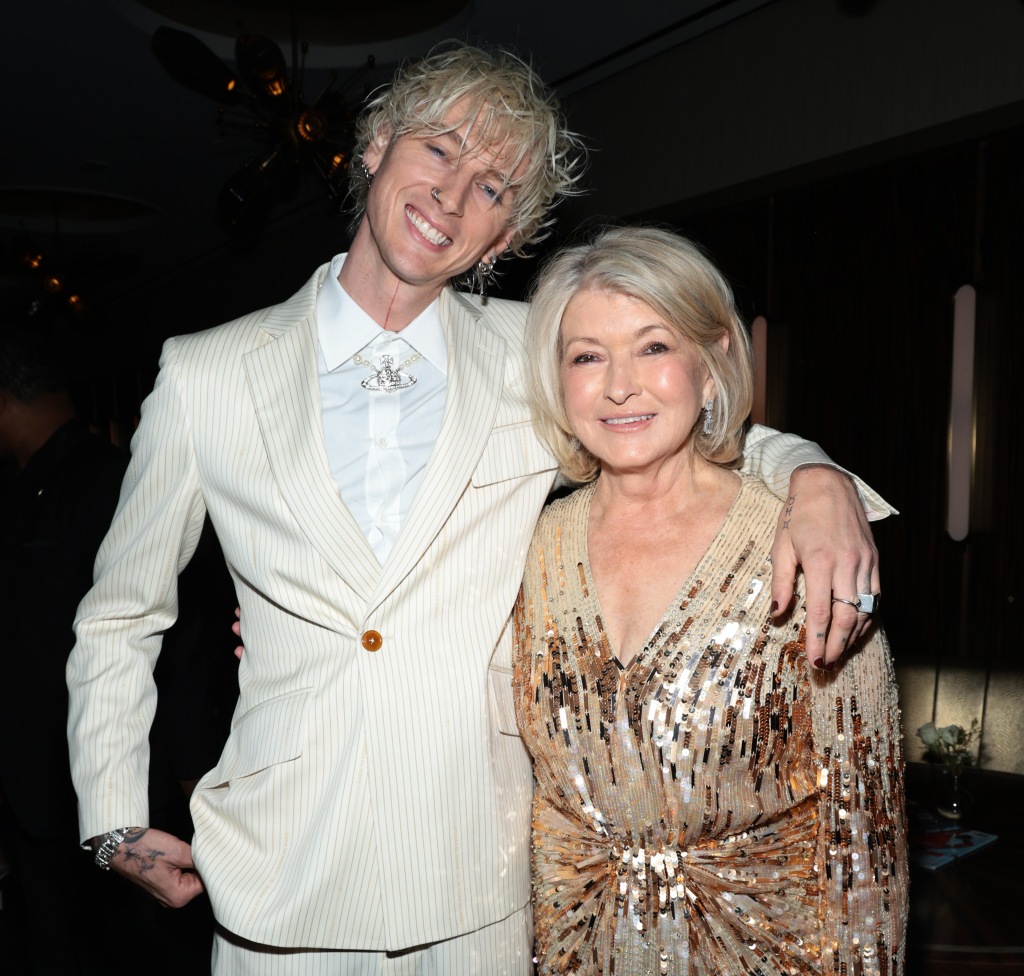 Machine Gun Kelly and Martha Stewart attend the 2023 Sports Illustrated Swimsuit Issue release party