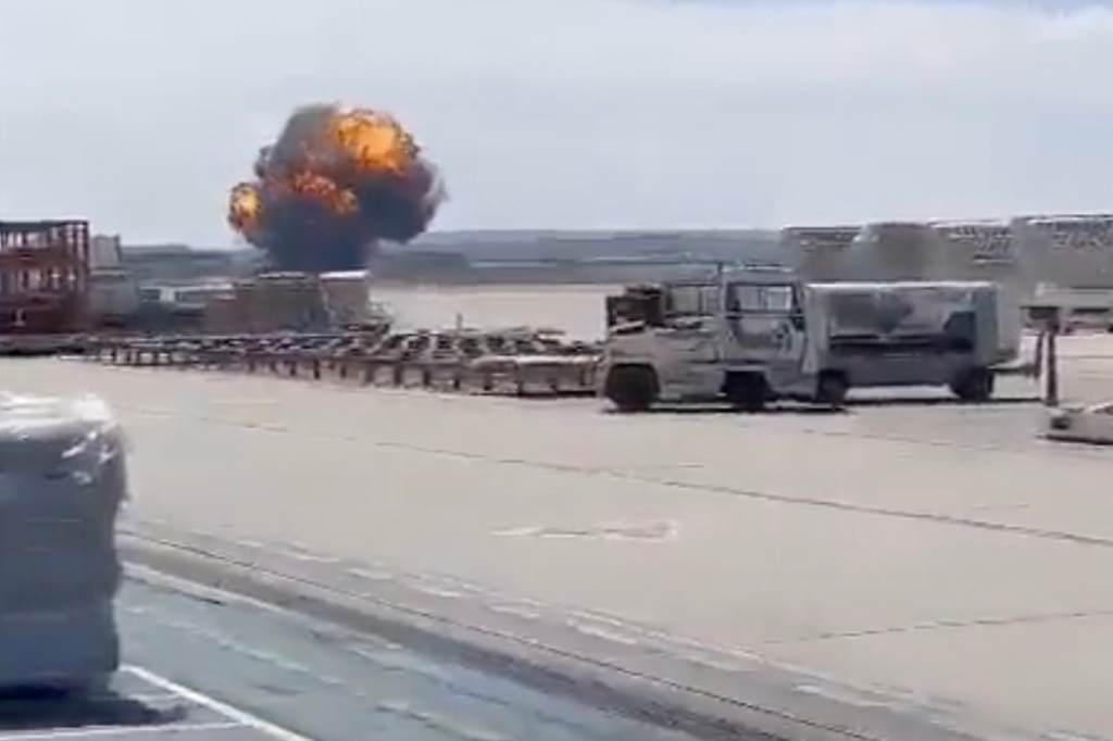 explosion after plane crash