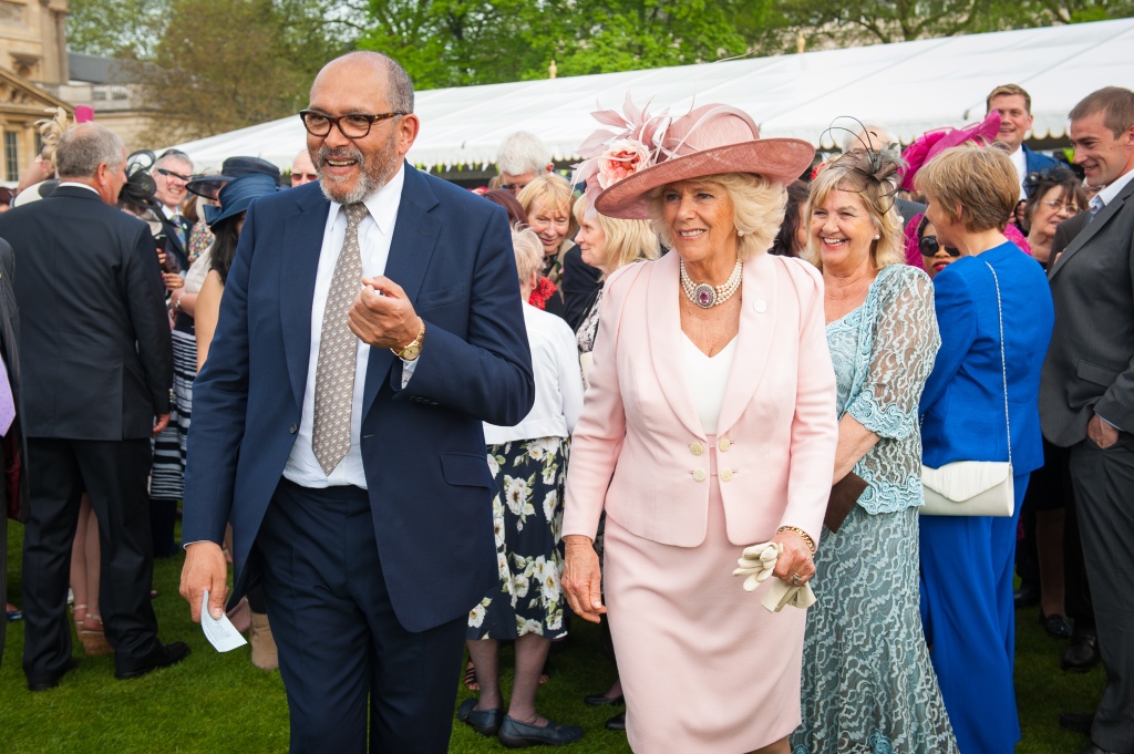 Bruce Oldfield with Camilla 