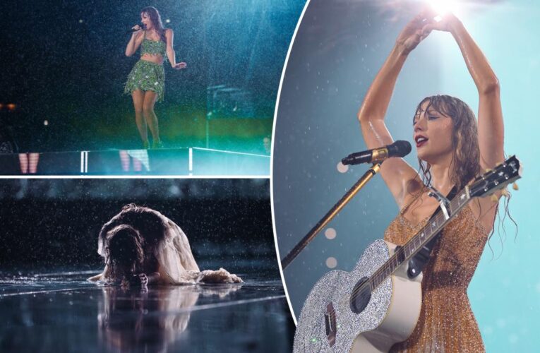 Taylor Swift gets drenched by downpour at ‘Eras’ show