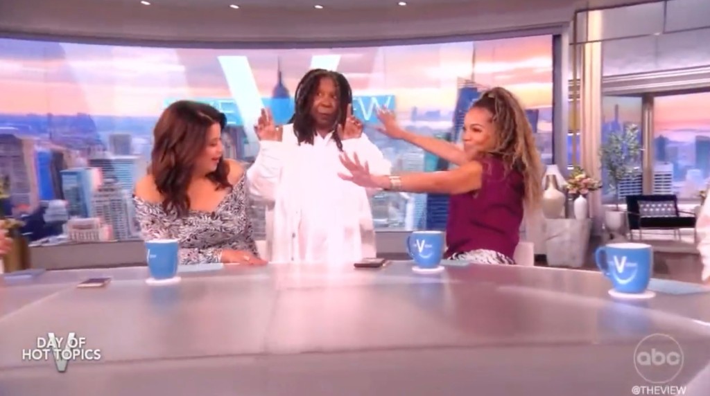 Whoopi Goldberg spices up 'The View' by giving Sunny Hostin a lap dance 