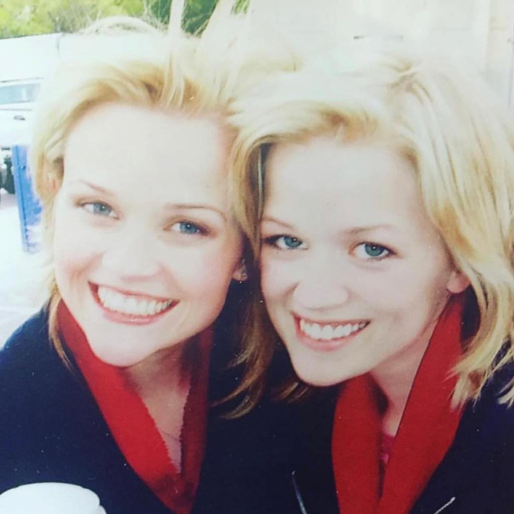 Reese Witherspoon (left) with her body-double Marilee Lessley
