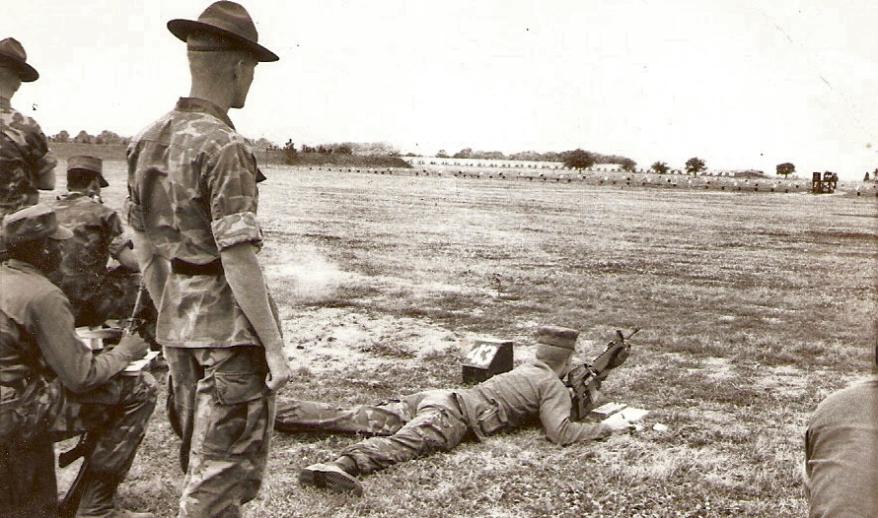 Jerry Ensminger was a career marine, and is seen here as a drill instructor on Parris Island in 1976.