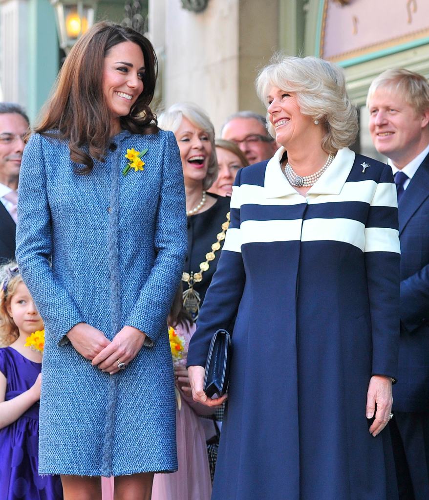 Kate Middleton (left) and Queen Camilla (right) in London in March 2012.