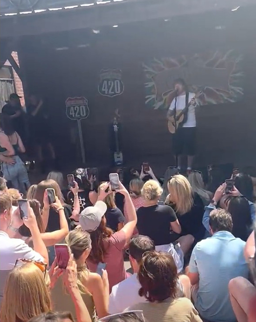 Ed Sheeran performing at SweetWater Brewery