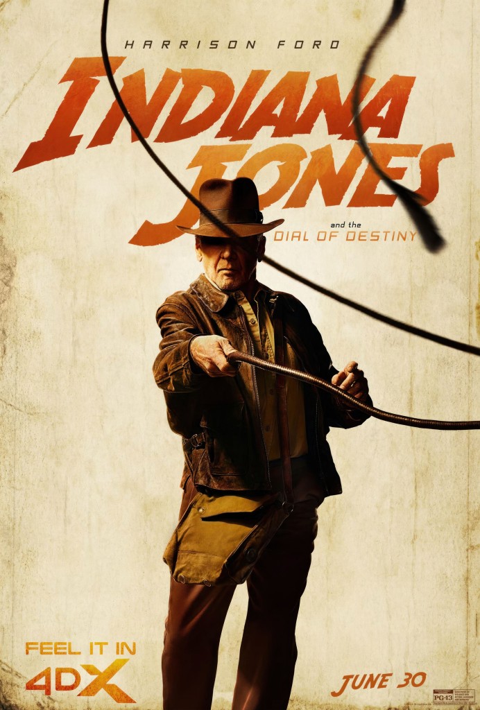 The "Indiana Jones and the Dial of Destiny" movie poster.