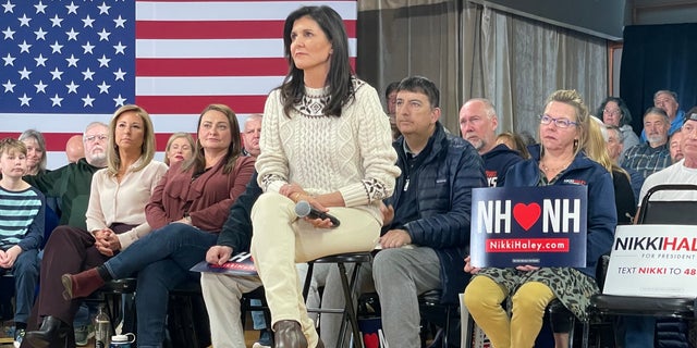 Nikki Haley at a campaign event