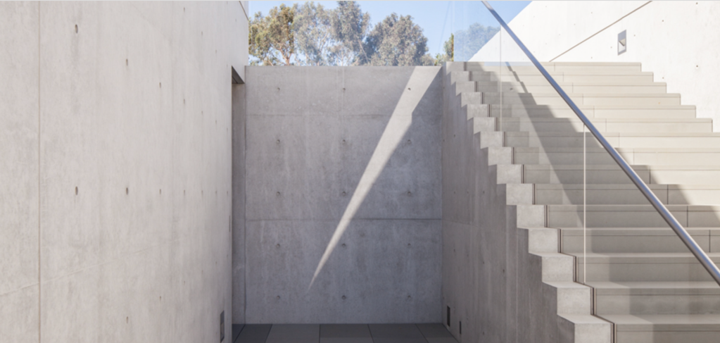 The entire home is built with concrete.