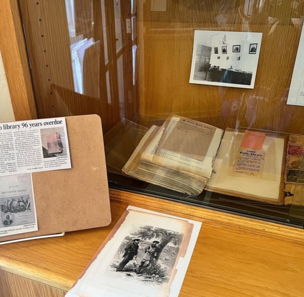 The piece of history, which Kreiden said is "falling apart," now lives in a preserved in display case near the library's entrance beside pictures of the reading room and the Carnegie Building. 