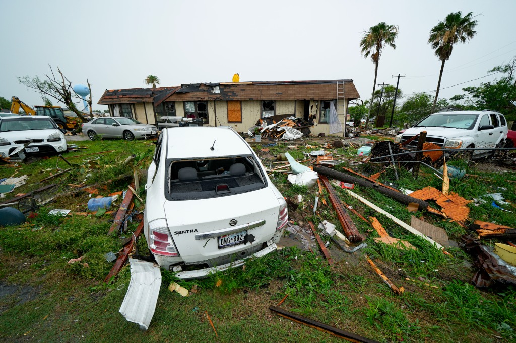 As many as 60 homes were damaged. The county judge signed a disaster declaration, and a temporary shelter in the nearby city of Port Isabel was providing help to 38 people.