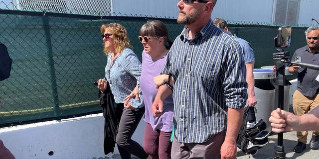 Relatives of Jack Teixeira leave the John Joseph Moakley United States Courthouse