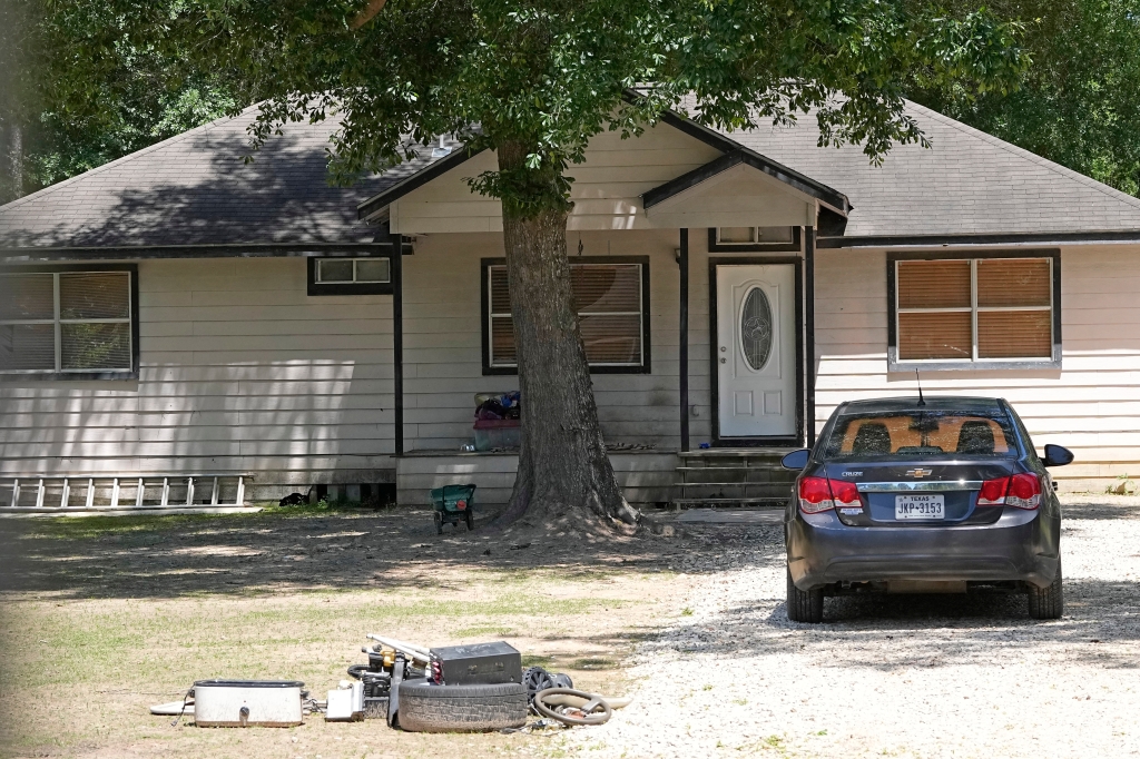 The home a suspect in a mass shooting is shown Sunday, April 30, 2023, in Cleveland, Texas.