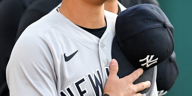 Anthony Volpe puts hat on chest