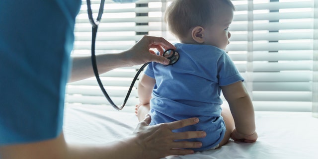 Baby at doctor