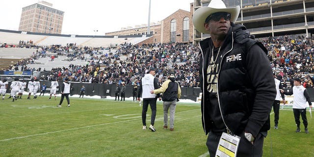 Deion Sanders at spring game