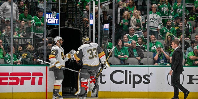 Knights skating off ice