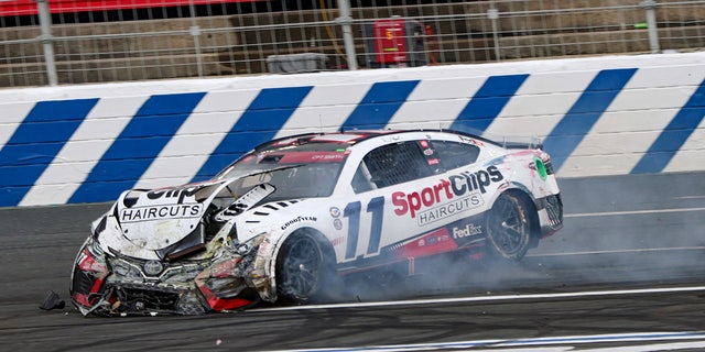 Denny Hamlin after wreck