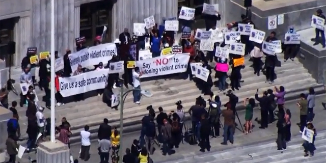 Jasper Wu protesters seen from aerial shot