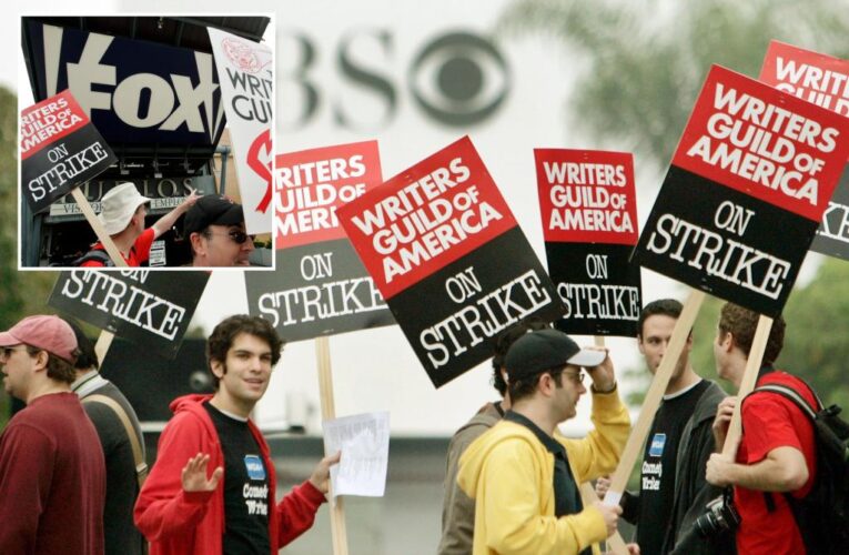 Hollywood writers from Writers Guild of America go on strike for first time in 15 years