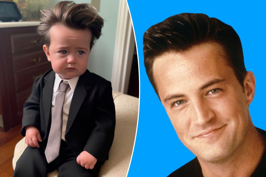 With a little AI magic, wahpah! Chandler Bing as a baby