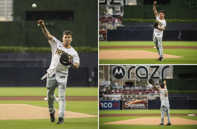 Steve-O spits fire ahead of ceremonial first pitch at Padres game
