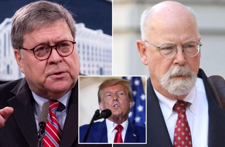 William Barr says Durham report shows Russia investigation was a ‘grave injustice’ to Trump