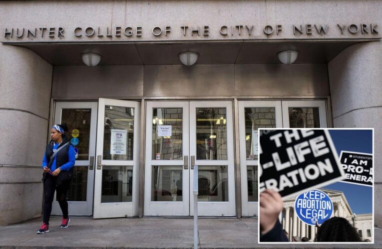 NYC Hunter College professor cursed out anti-abortion students tabling at school