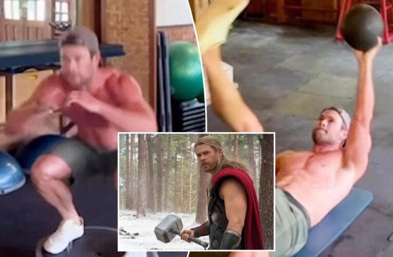 Eagle-eyed fans think they spot Chris Hemsworth’s privates in workout video