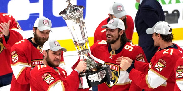 Florida Panthers celebrate sweep