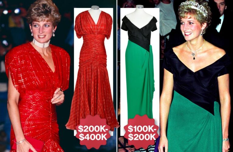 Real queen of style Diana’s dresses go on auction