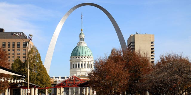 Gateway arch seen in St. Louis Missouri