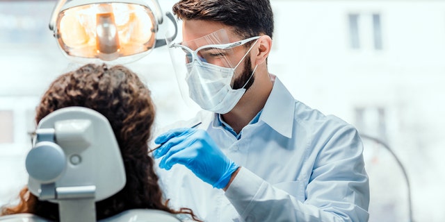 Woman at dentist