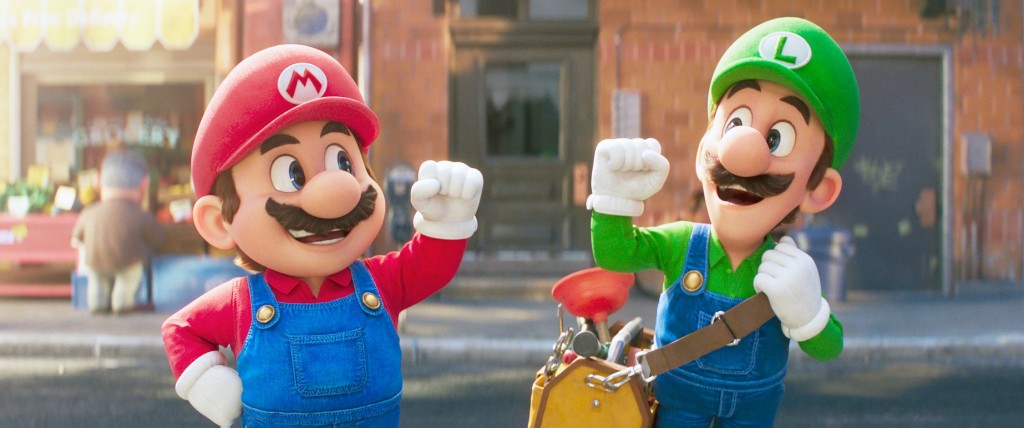 THE SUPER MARIO BROS. MOVIE, from left: Mario (voice: Chris Pratt), Luigi (voice: Charlie Day), 2023. © Universal Pictures /Courtesy Everett Collection