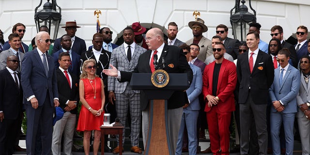 Andy Reid speaks at White House