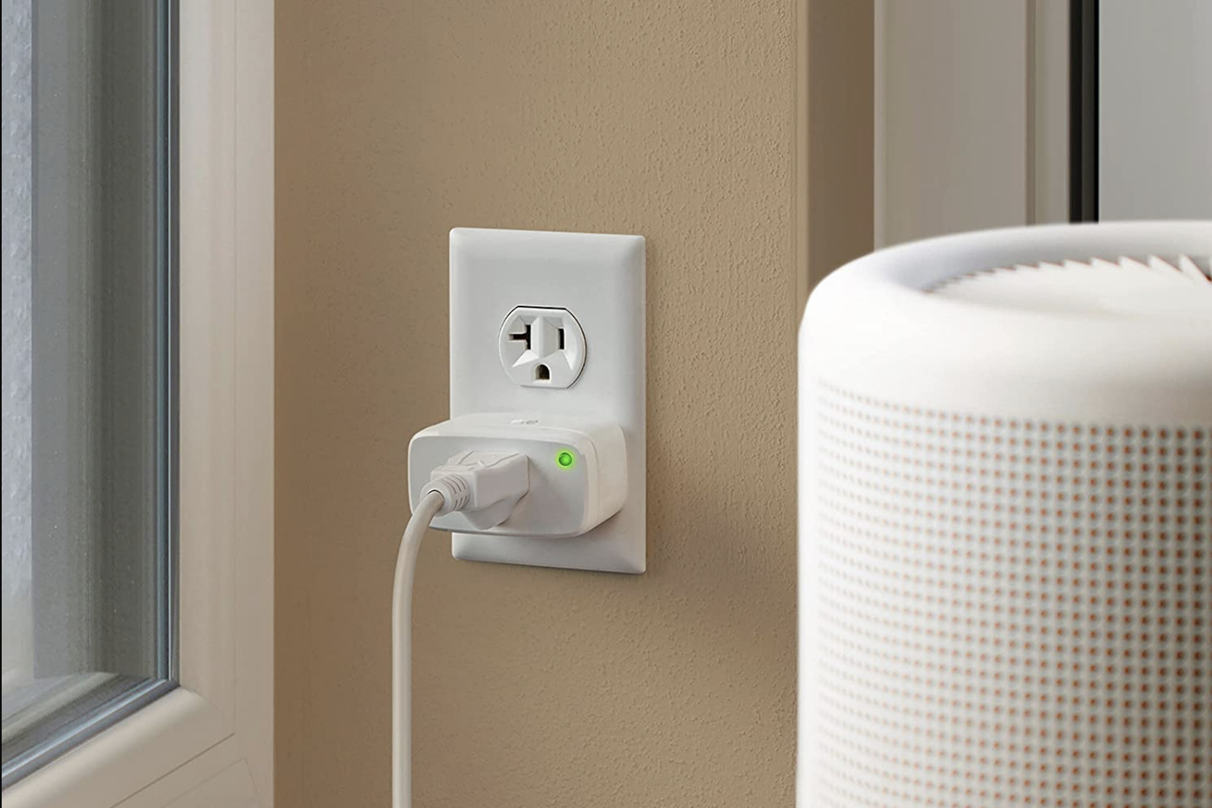 White plug in wall socket